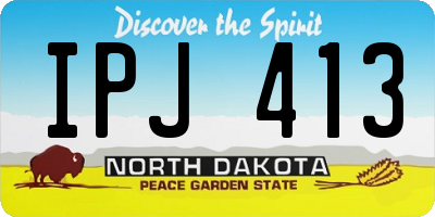 ND license plate IPJ413
