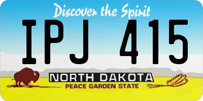 ND license plate IPJ415