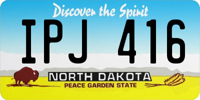 ND license plate IPJ416