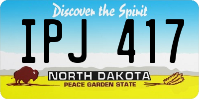 ND license plate IPJ417