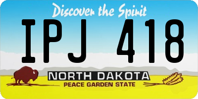 ND license plate IPJ418