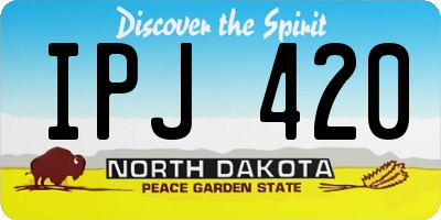 ND license plate IPJ420