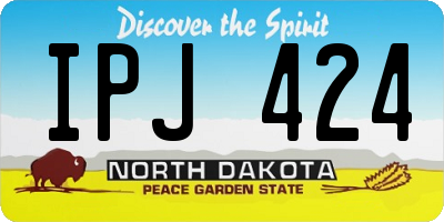 ND license plate IPJ424