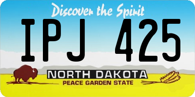 ND license plate IPJ425