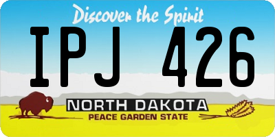 ND license plate IPJ426