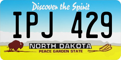 ND license plate IPJ429