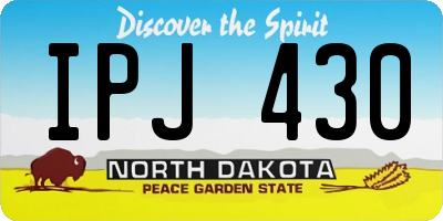 ND license plate IPJ430