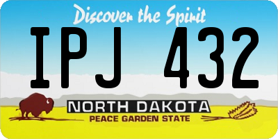 ND license plate IPJ432