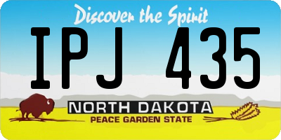 ND license plate IPJ435