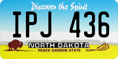 ND license plate IPJ436
