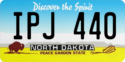ND license plate IPJ440