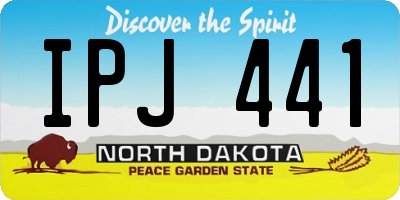 ND license plate IPJ441