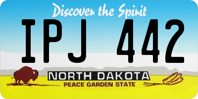 ND license plate IPJ442