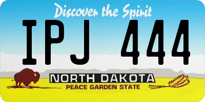 ND license plate IPJ444
