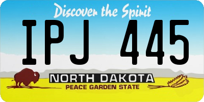 ND license plate IPJ445