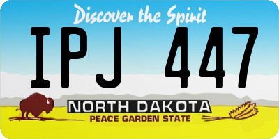 ND license plate IPJ447