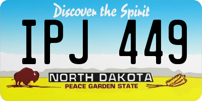 ND license plate IPJ449