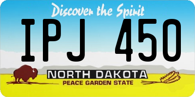 ND license plate IPJ450
