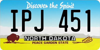 ND license plate IPJ451