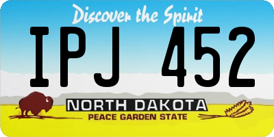 ND license plate IPJ452