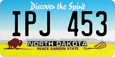 ND license plate IPJ453