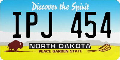 ND license plate IPJ454
