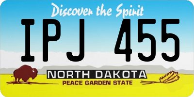ND license plate IPJ455