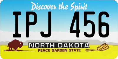 ND license plate IPJ456