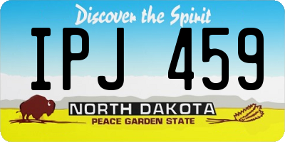 ND license plate IPJ459
