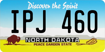 ND license plate IPJ460