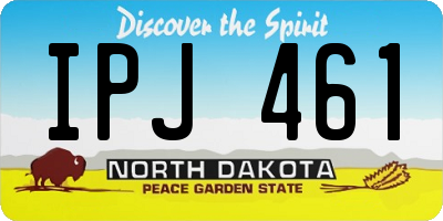 ND license plate IPJ461