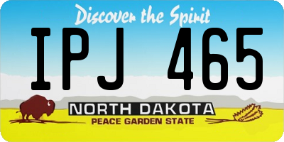 ND license plate IPJ465