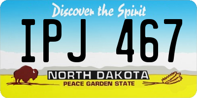 ND license plate IPJ467