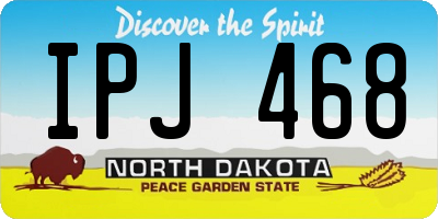 ND license plate IPJ468