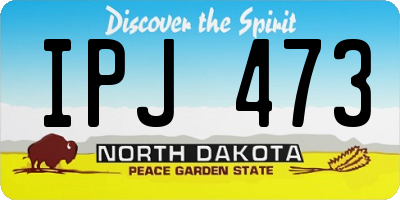 ND license plate IPJ473