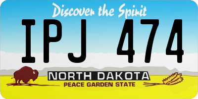 ND license plate IPJ474