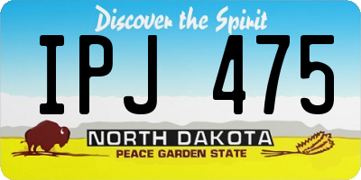 ND license plate IPJ475