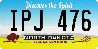 ND license plate IPJ476