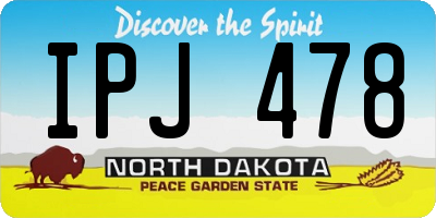 ND license plate IPJ478