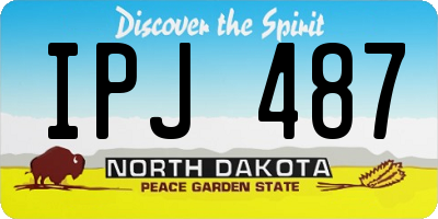 ND license plate IPJ487