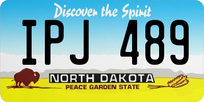 ND license plate IPJ489