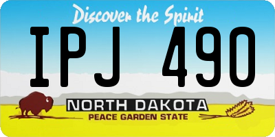 ND license plate IPJ490