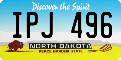 ND license plate IPJ496