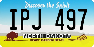ND license plate IPJ497