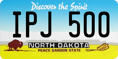 ND license plate IPJ500