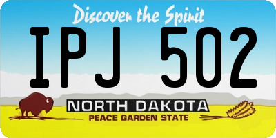 ND license plate IPJ502