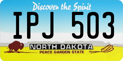 ND license plate IPJ503