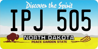 ND license plate IPJ505