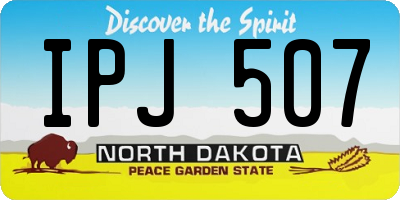 ND license plate IPJ507