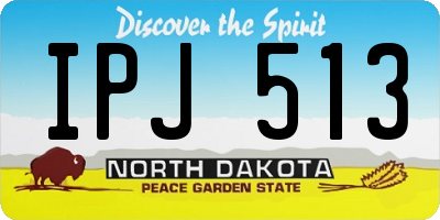 ND license plate IPJ513